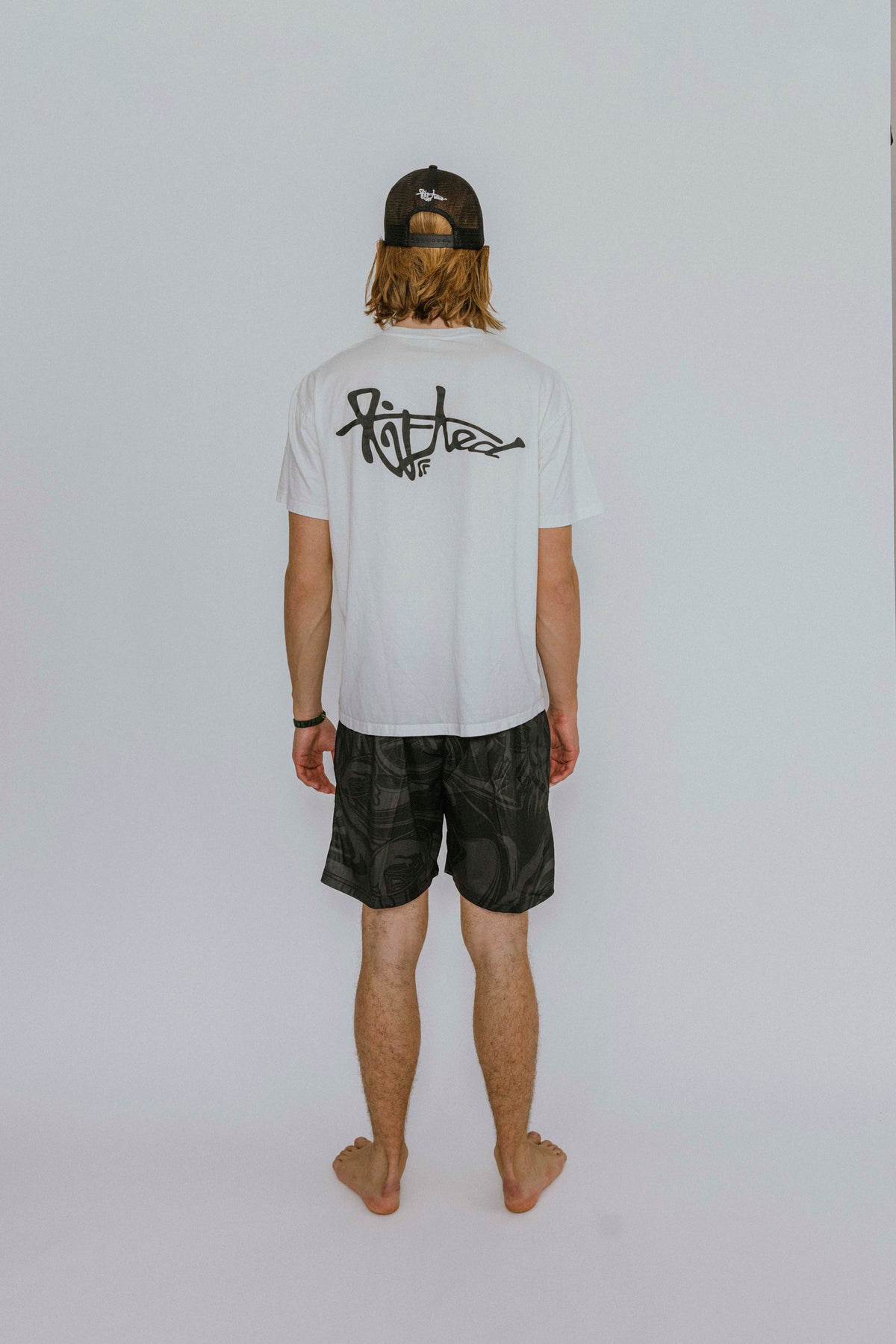 Lifted "Onyx" Shorts detail shot, black swim shorts
