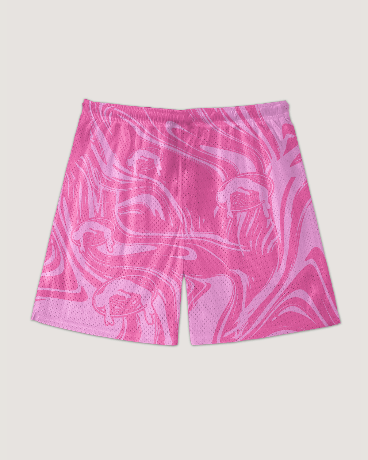 Lifted "Blush" Shorts lifestyle shot on model, blush pink swim shorts