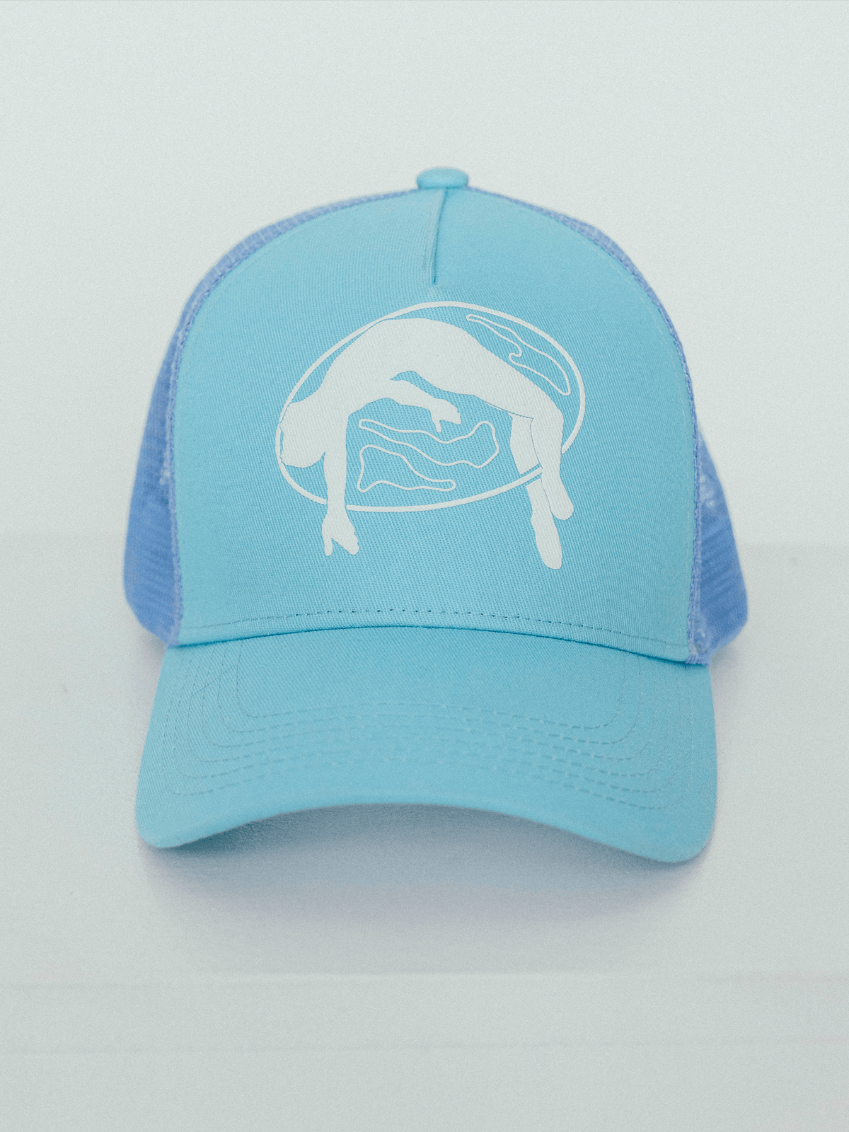 Lifted Sky Cap back view, cotton cap with puff-printed logo