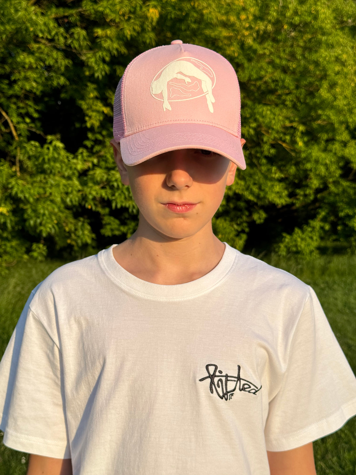 Lifted Rose Cap product shot 6, cotton cap with puff-printed logo