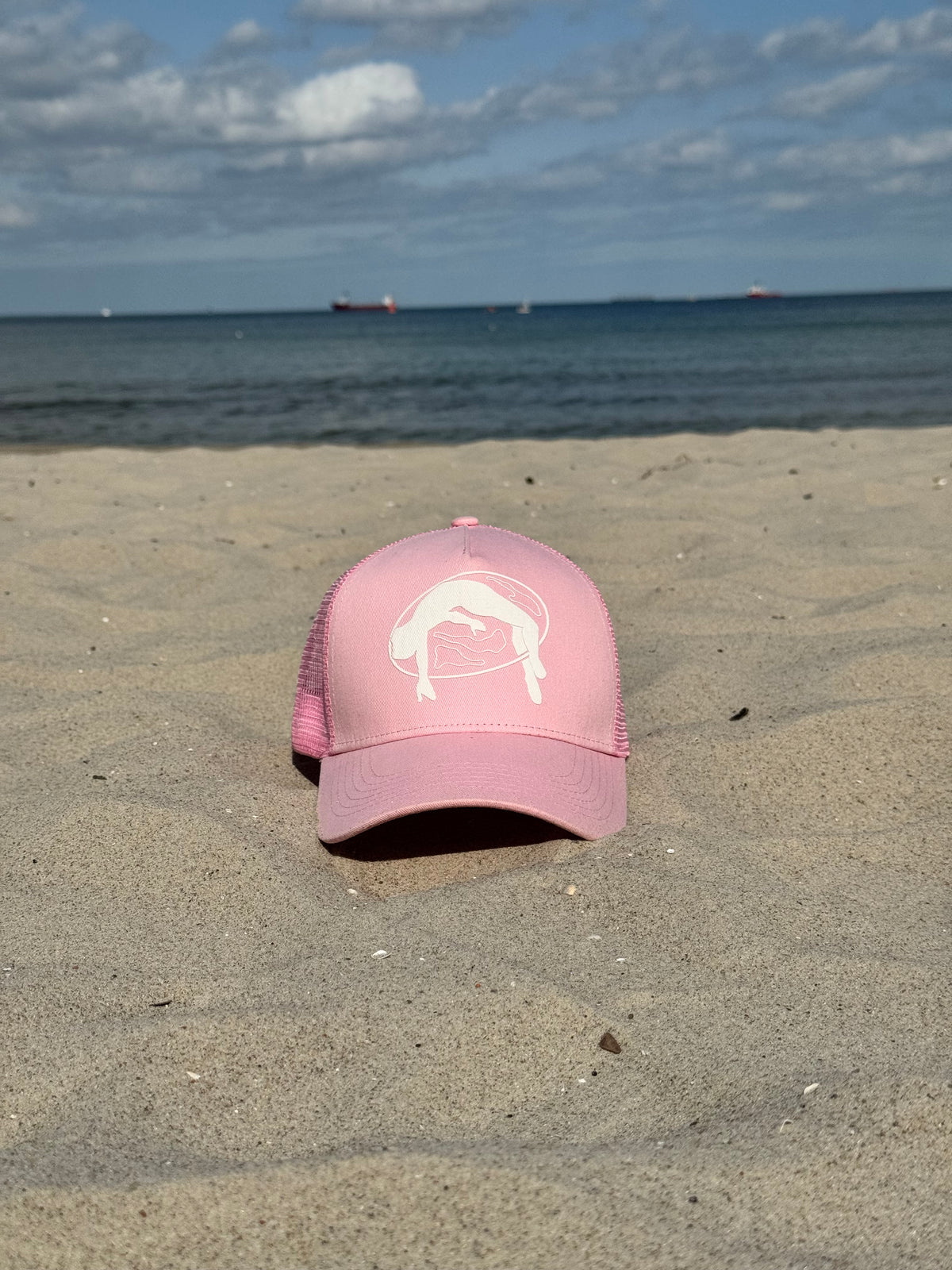 Lifted Rose Cap lifestyle shot, cotton cap with puff-printed logo