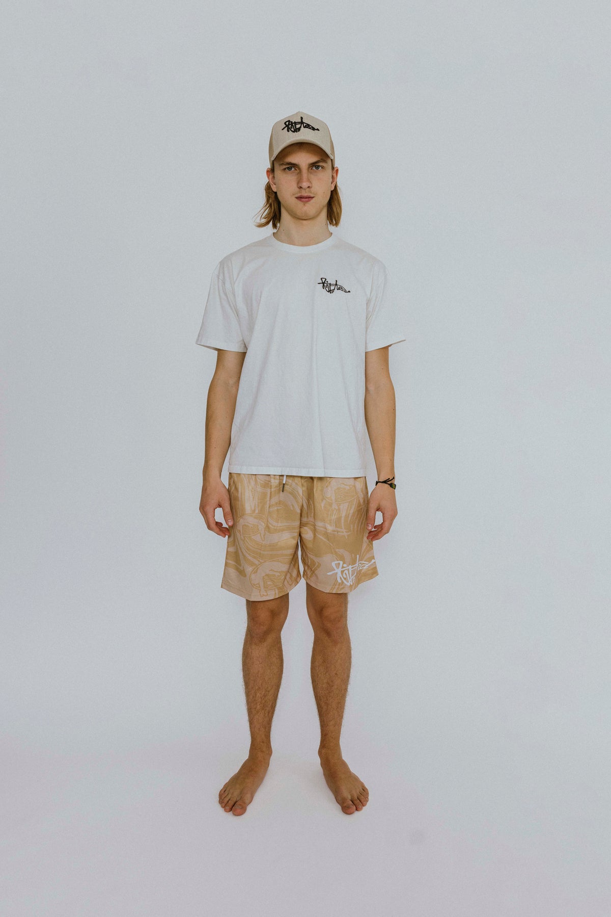 Lifted "Cream" Shorts product shot 10, warm cream swim shorts