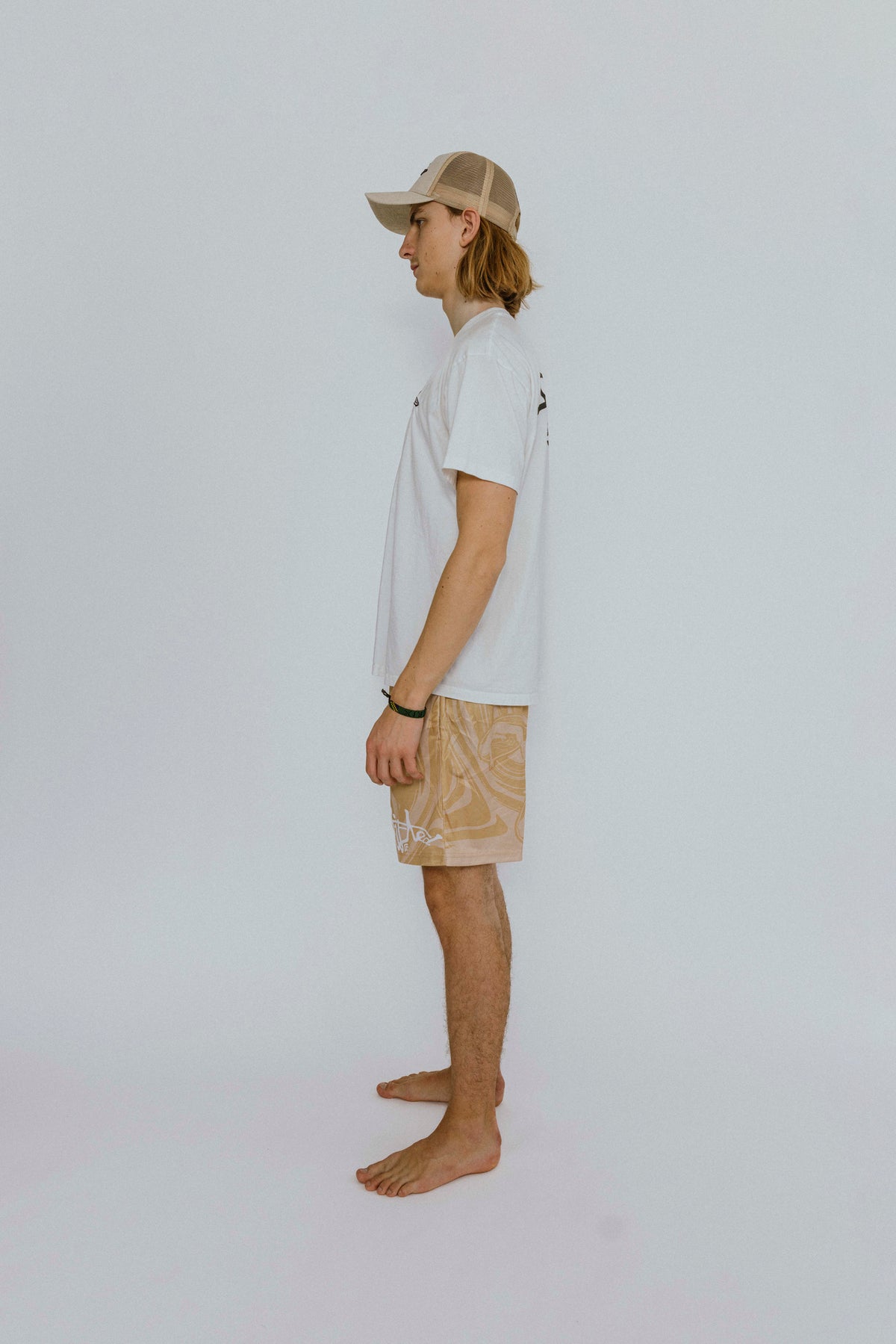 Lifted "Cream" Shorts product shot 11, warm cream swim shorts