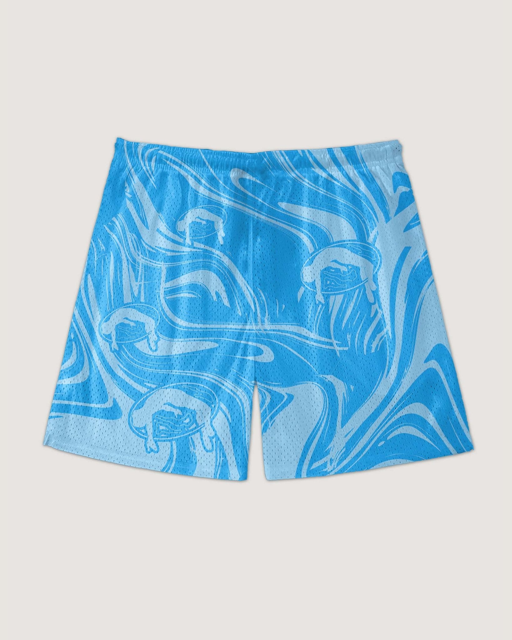 Lifted "Sky" Shorts side view, sky blue swim shorts