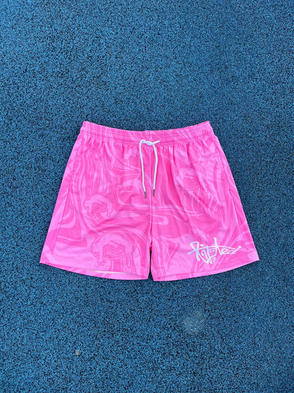 Pink Swim Shorts - Lifted Clothing - Pink Swim Shorts