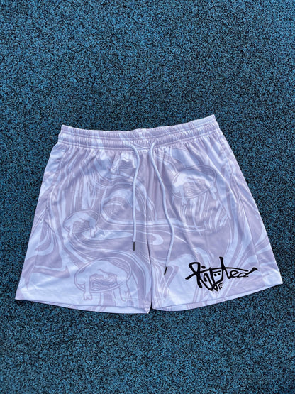 White Swim Shorts - Lifted Clothing - White Swim Shorts